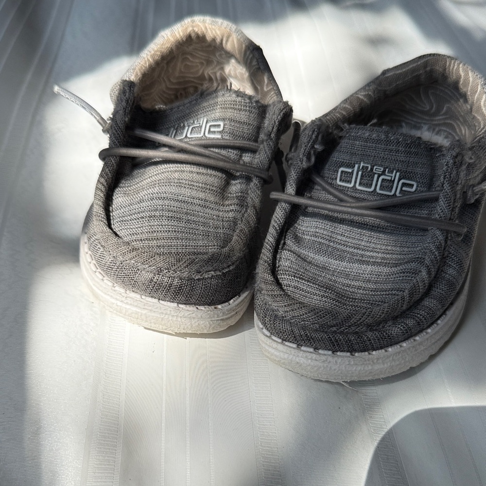 Hey Dude Kids Gray Moccasins